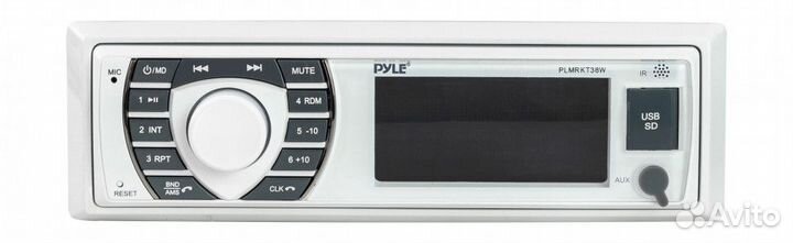 Морская аудиосистема 1DIN pyle plmrkt38W, комплект