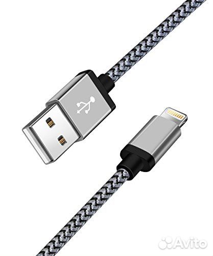Кабель для iPhone (2м, тканевая оплетка)