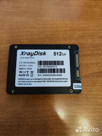 Новый SSD 512gb