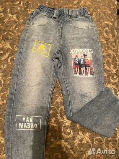 Джинсовые брюки для девочки