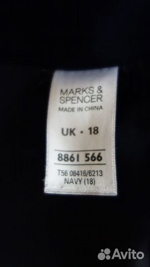 Юбка синяя прямая р.18 (52-54) Marks&Spencer