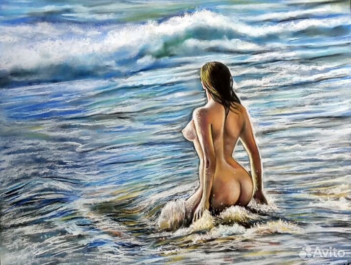 Картина сухой пастелью «Ласковое Море» 40x50