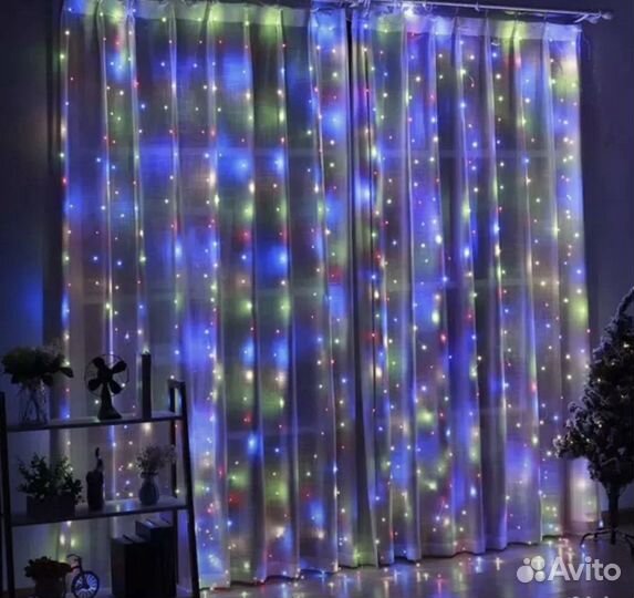 Гирлянда штора светодиодная