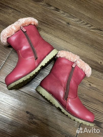 Сапоги кожаные зимние для девочки 27 размер