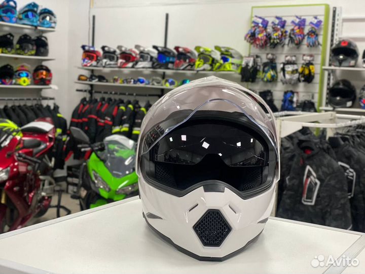 Шлем Мотард детский White