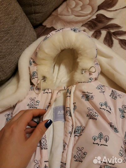 Комбинезон-мешок для девочки (зима)