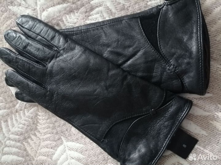 Перчатки женские кожаные