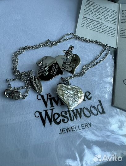 Серьги Vivienne Westwood ассиметричное сердце