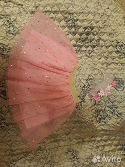 Костюм конфетки ободок конфетка и юбка розовая