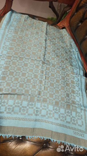 Палантин теплый versace шерсть италия