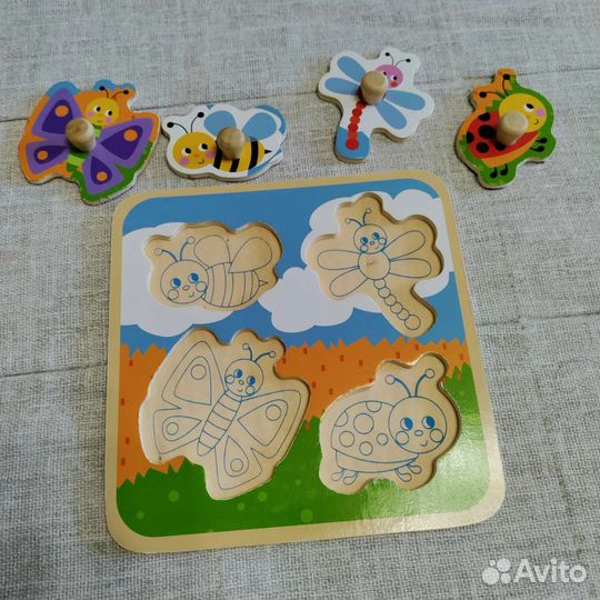 Пазл одень медведя + рамка с бабочками