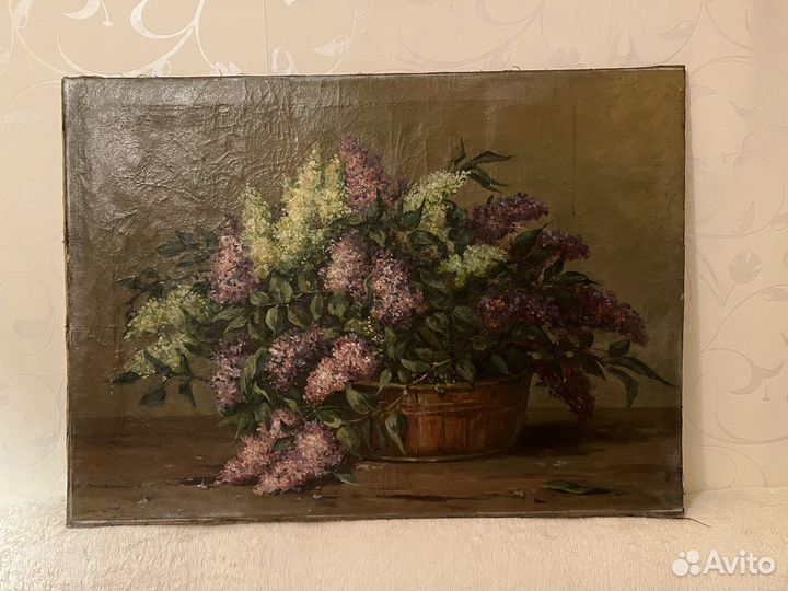 Картина маслом на холсте старинная