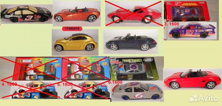 Машинки 1:18, 1:24 металл, литье. Из США
