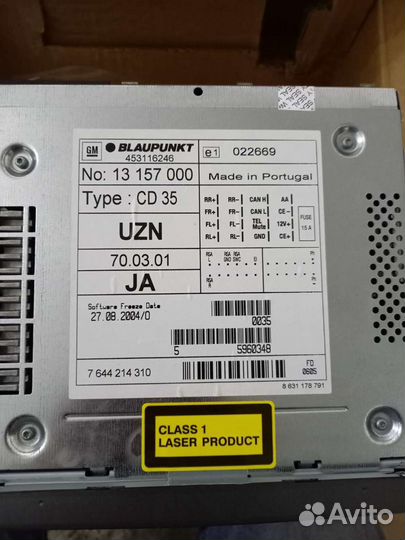 Штатная магнитола Opel Corsa C, Vectra C, Meriva A