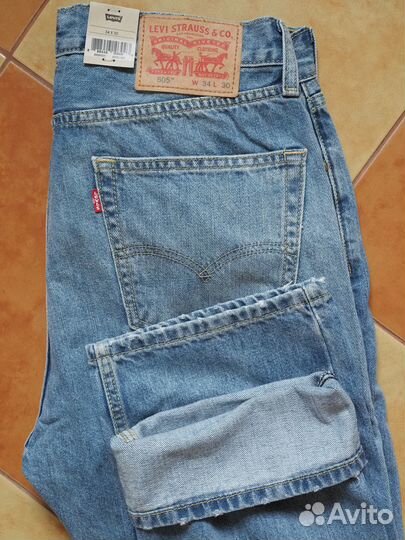 Джинсы тонкие Levi's 505 Regular Fit 34w 30l