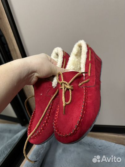 Мокасины 38 на 37 (искусственная замша)
