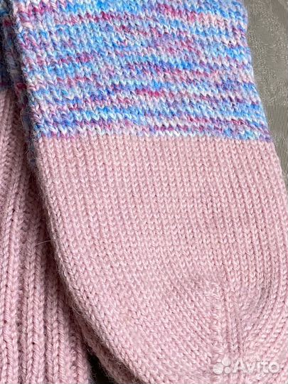 Вязаные носки высокие шерсть