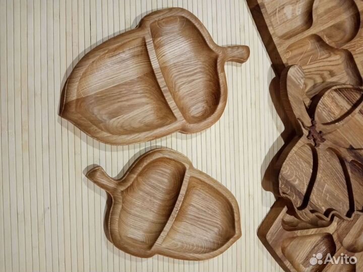 Посуда из дуба(менажница)