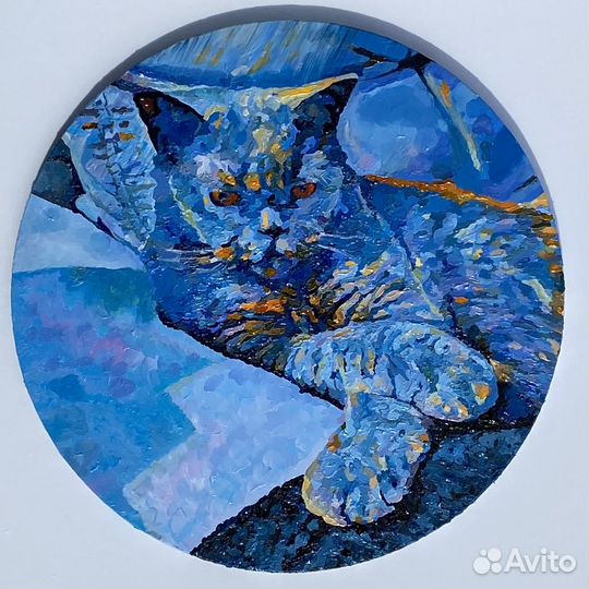 Портрет любимца по фото на холсте под заказ