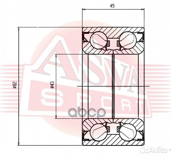 Подшипник ступицы toyota camry/mark