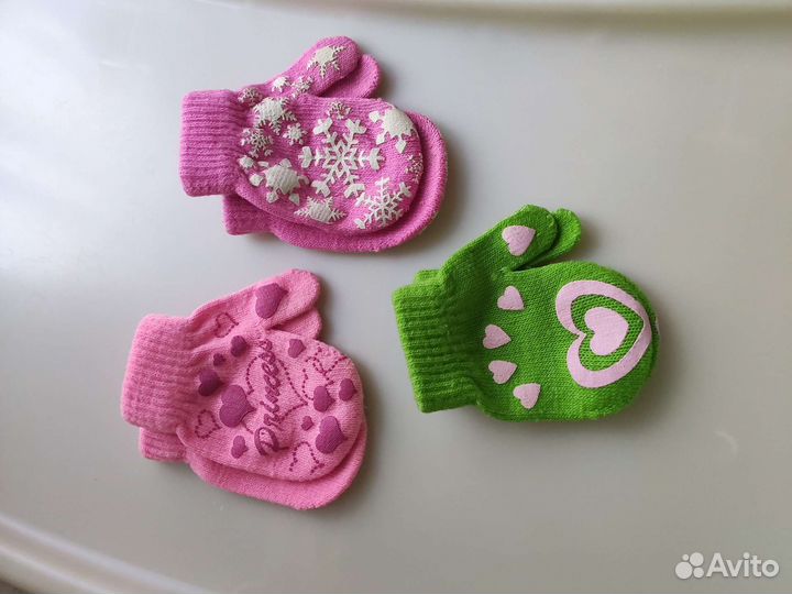 Варежки детские на 1-2 года
