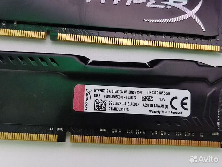 Оперативная память Kingston hyperx ddr4 8x2