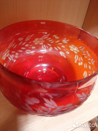 Салатник цветное стекло СССР