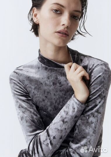 Боди H&M бархатное