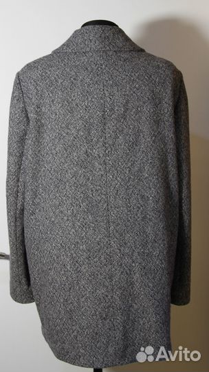 L пальто винтаж твид Windsor 50-шерсть 50-альпака