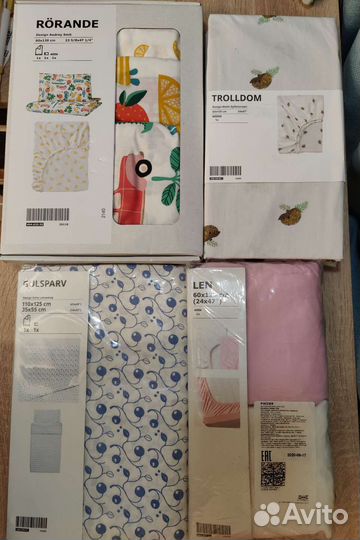 Детское постельное белье простыни IKEA Тролдом Лен