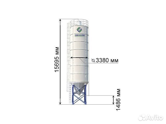 Силос цементный 160 тонн