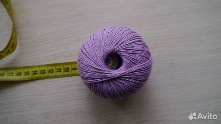Пряжа хлопок Фиалка сиреневая 6 шт