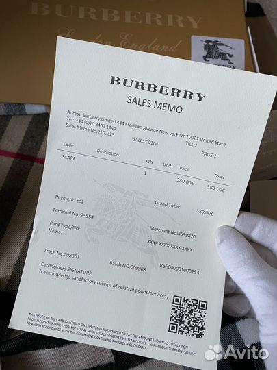 Шарф кашемировый унисекс Burberry