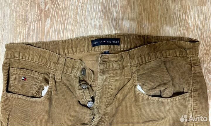 Вельветовые горчичные брюки Tommy Hilfiger