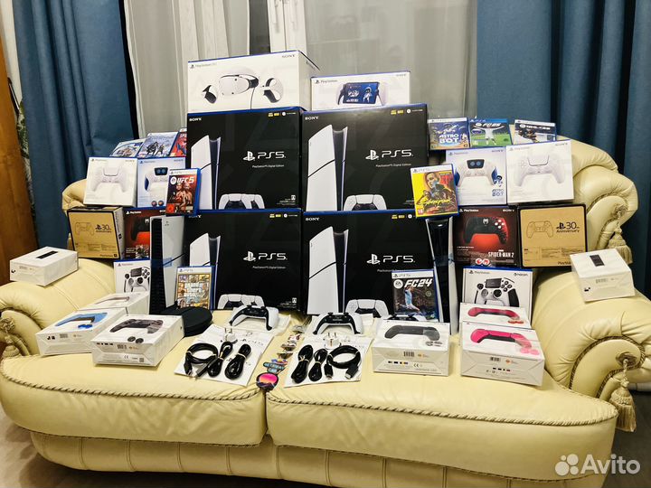 Топ Готовые Игровые Наборы PS5 2 Джойстика+Игры