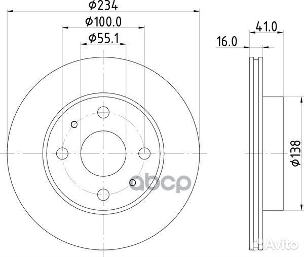 Диск тормозной перед ND1020K nisshinbo