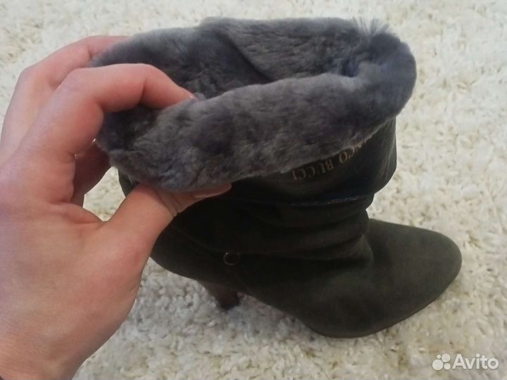 Зимние женские сапоги 38 натуральная замша