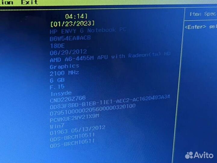 HP envy sleekbook 6-1031 er запчасти