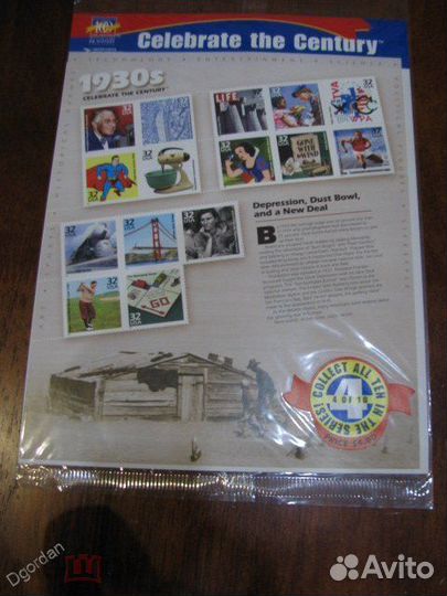Марки США серия Celebrate the Century упаковка USP