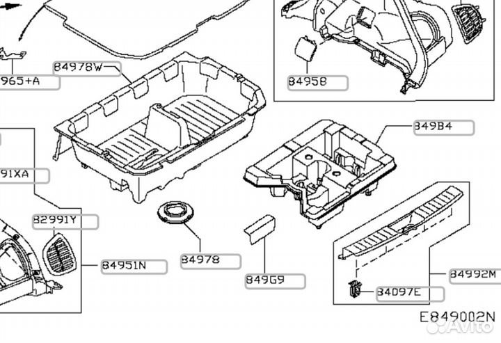 Накладка запасного колеса Nissan Juke F15 Жук