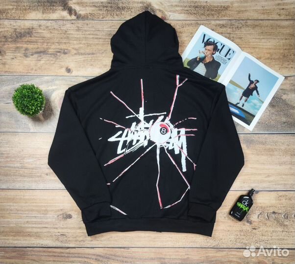 Зип худи stussy новая 3 цвета унисекс