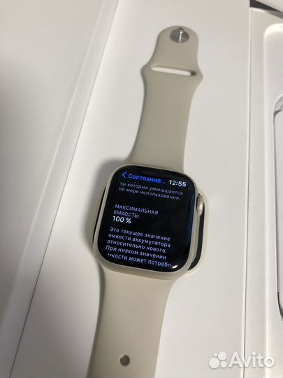 Apple Watch 8 41 mm 100% акб, Гарантия до 02.25