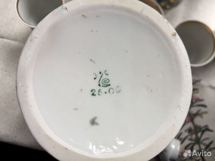 Кувшин фарфоровый в наборе со стаканами