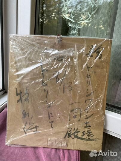 Японская картина акварель на картоне 1976