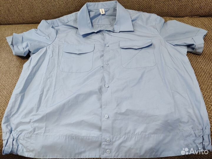 Рубашки форменные, синяя и голубая