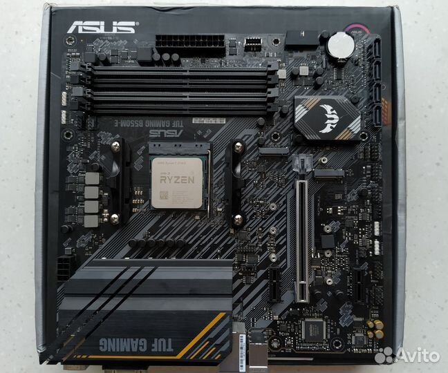 Комплект AM4 asus TUF Gaming B550M + R5 5600