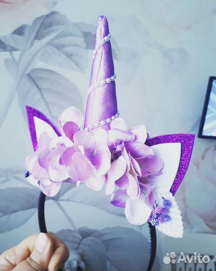 Ободок Пони. Единорог. Коза. Конфета