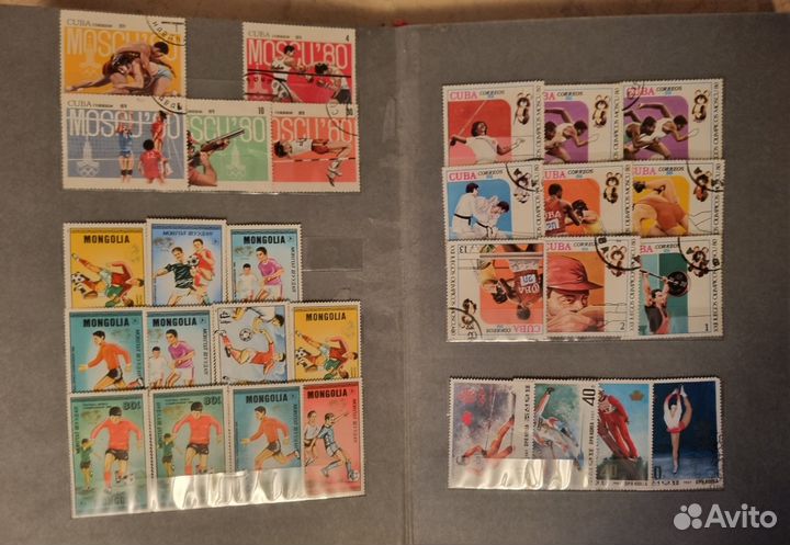 Альбом со спортивными марками