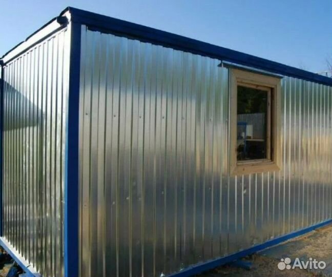 Бытовка 7x2,4x2,4 из профнастила - (двп)