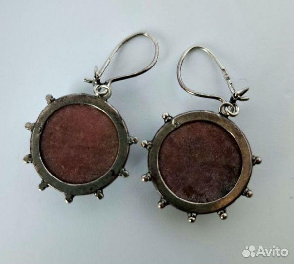 Серьги серебро СССР 875 проба